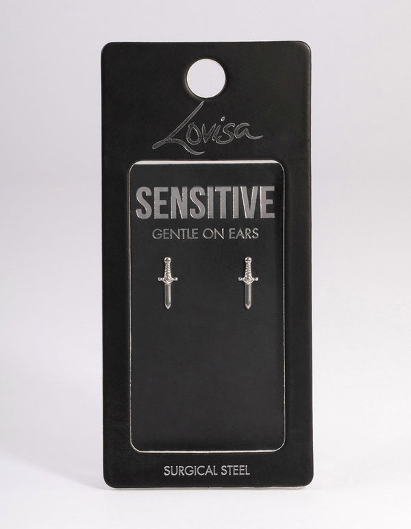 Surgical Steel Dagger Stud Earrings