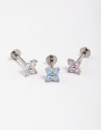 Surgical Steel Flower Flat Back Pack - link has visual effect only