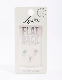 Surgical Steel Flower Flat Back Pack - link has visual effect only