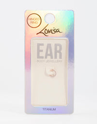 Titanium Rose Gold Cubic Zirconia Mixed Clicker Ring 6mm - link has visual effect only