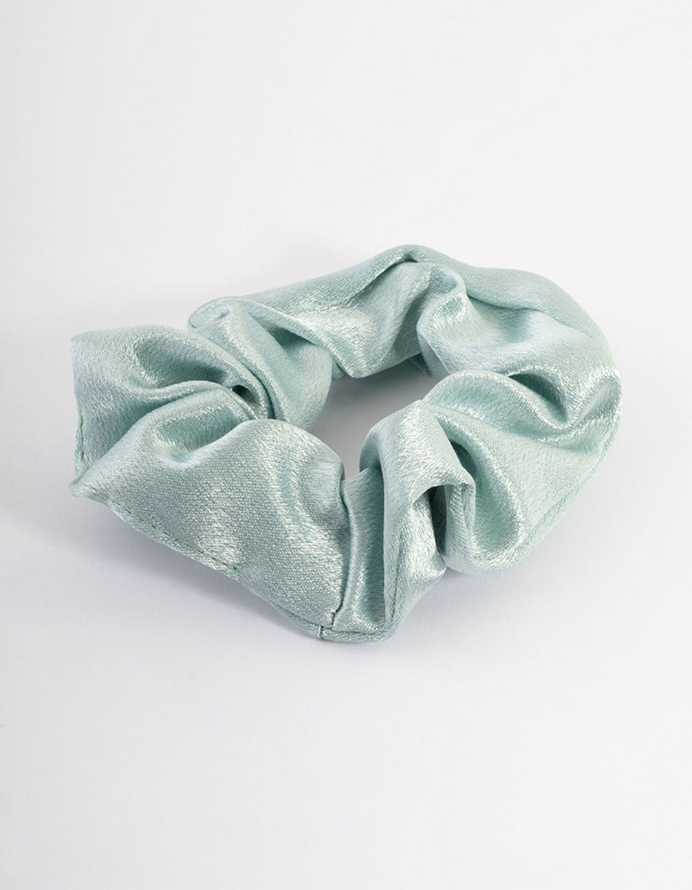 Blue Fabric Satin Scrunchie
