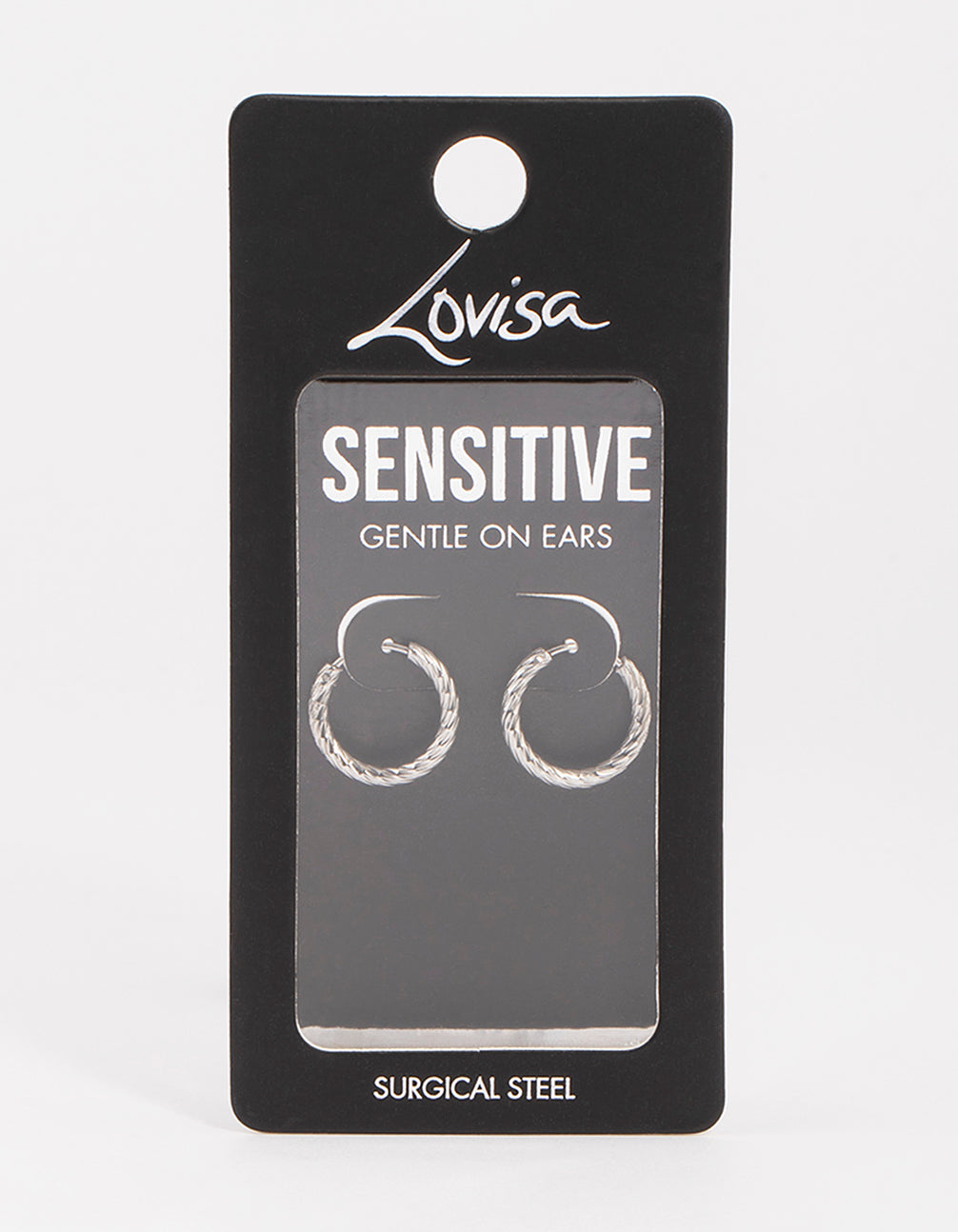 Surgical Steel Twist Hoop Earrings