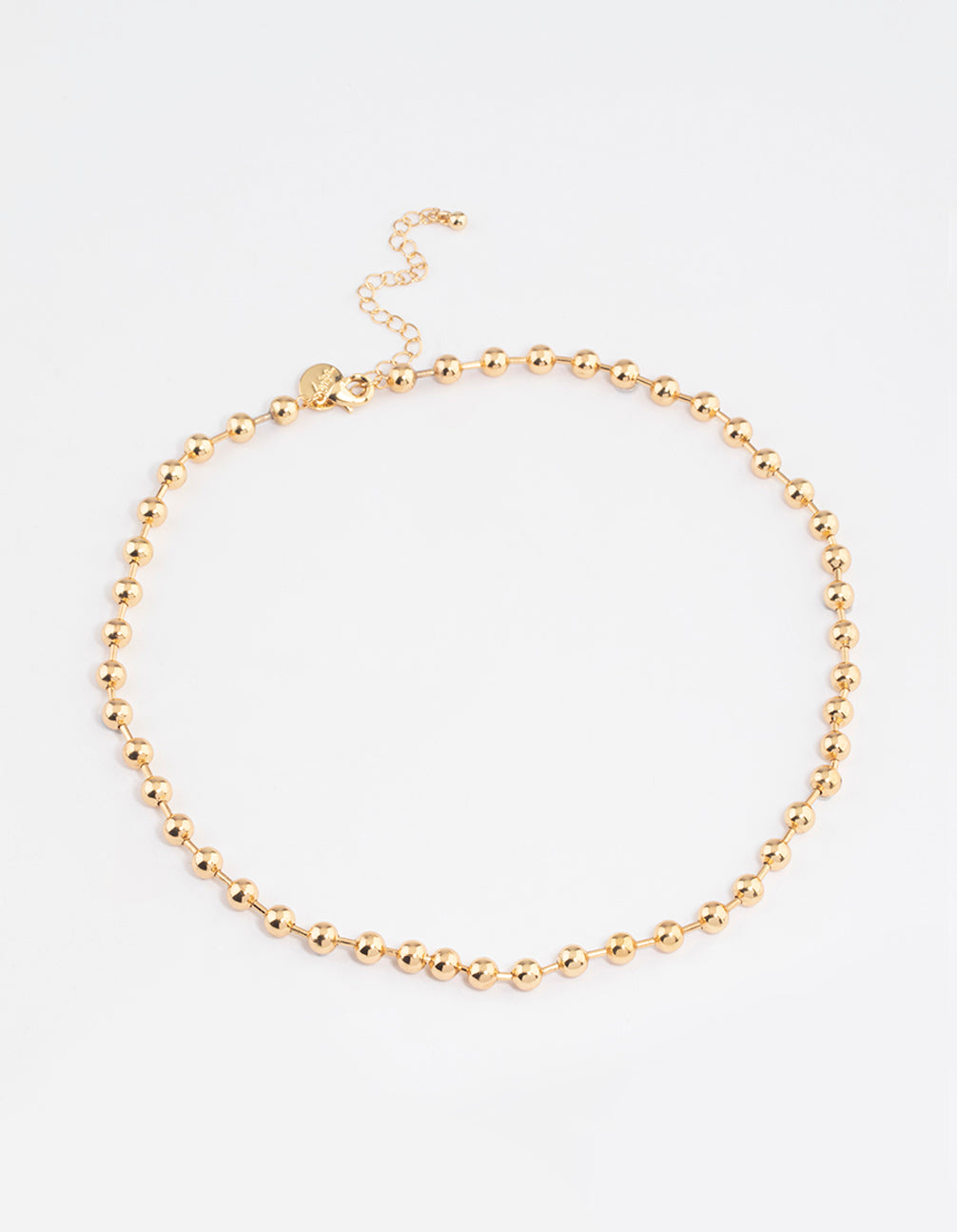 Gold Plated Brass Ball Chain Necklace