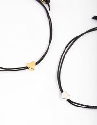 Silver Cord Heart Bracelet Pack - link has visual effect only