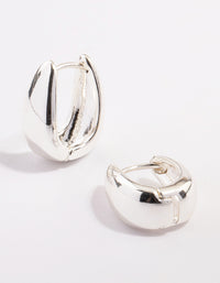 Silver Plated Brass  Boho Taper Hoop Earrings - link has visual effect only