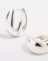 Silver Plated Brass  Boho Taper Hoop Earrings - link has visual effect only