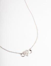 Silver Infinity Heart Diamante Necklace - link has visual effect only
