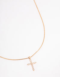 Gold Elegant Cross Necklace - link has visual effect only