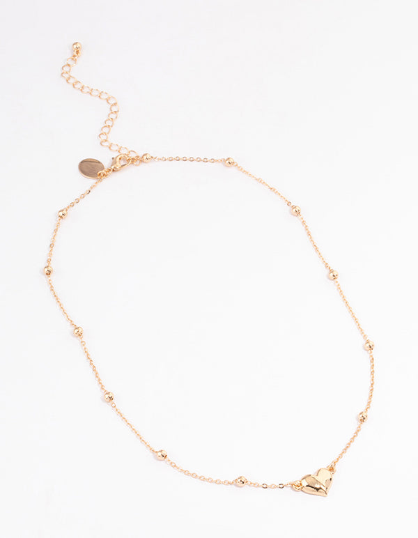 Gold Bold Heart Necklace