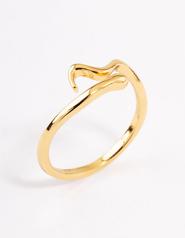 Gold Plated Mini Snake Ring