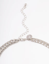 Silver Puffy Heart Multi-Necklace - link has visual effect only