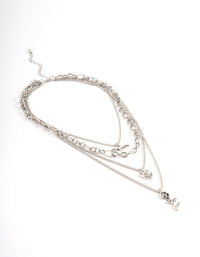 Silver Layered Necklace - link has visual effect only
