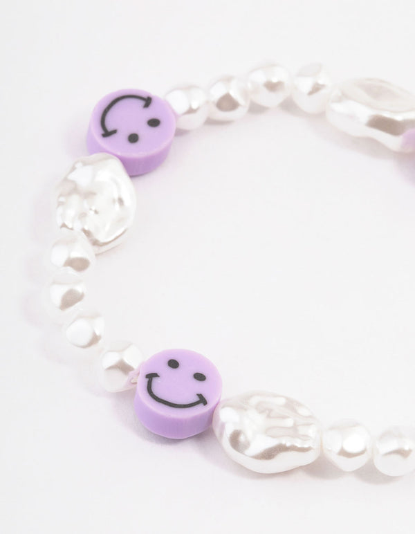Pearl Smiley Stretch Bracelet