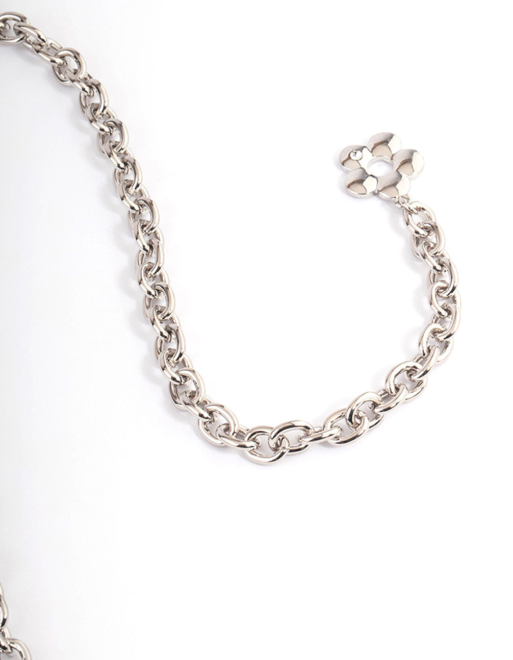 Silver Flower Charm Belt