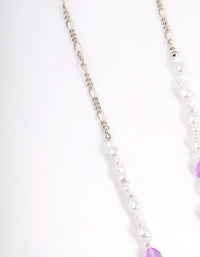 Silver Pearl Fig Classes Chain - link has visual effect only