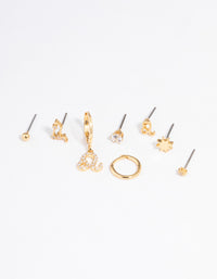Gold Plated Leo Star Sign Ear Stackers - link has visual effect only