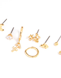 Gold Plated Sagittarius Star Sign Ear Stackers - link has visual effect only