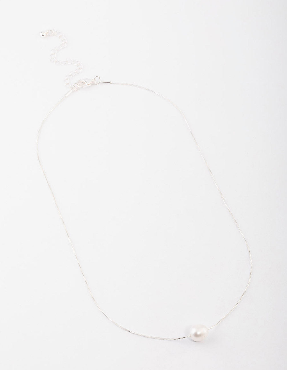 Silver Plated Freshwater Pearl Pendant Necklace
