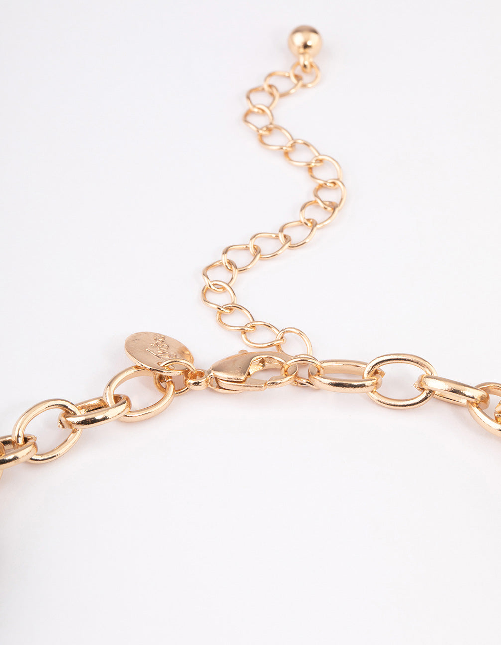 Gold Mixed Oval Link Necklace