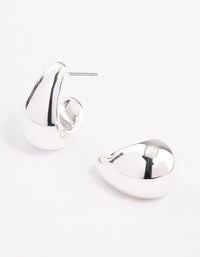 Silver Plated Bubble Drop Stud Earrings - link has visual effect only