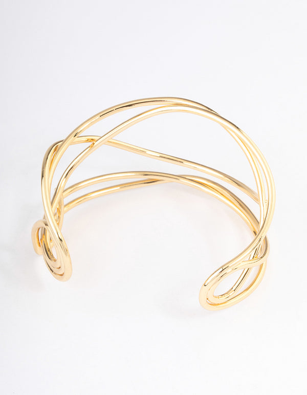 Gold Plated Organic Wire  Bangle