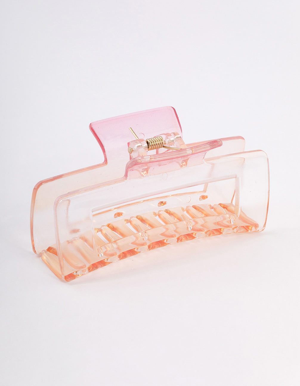 Pink Rectangle Ombre Claw Clip