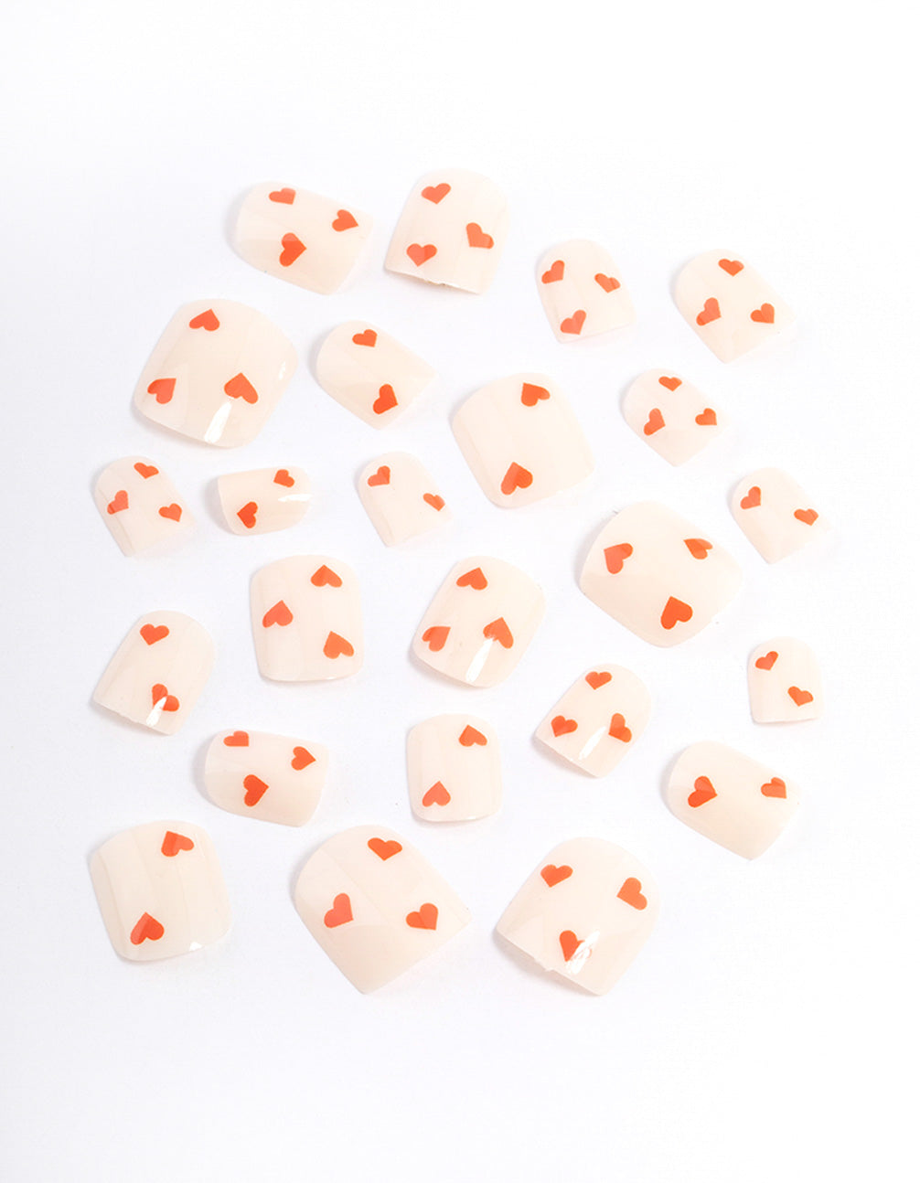 Tweens Red Heart Press On Nails