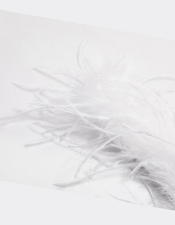 White Feathered Attachable Cuffs Pack
