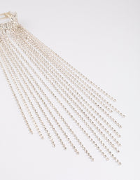 Silver Diamante Statement Pony Tail Clip - link has visual effect only