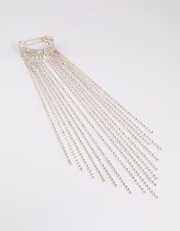 Silver Diamante Statement Pony Tail Clip - link has visual effect only