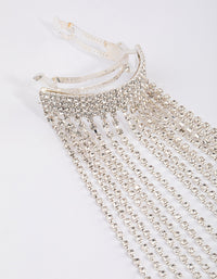 Silver Diamante Statement Pony Tail Clip - link has visual effect only