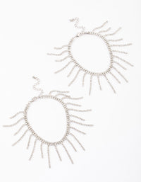 Silver Gradual Thin Cupchain Anklet Pack - link has visual effect only