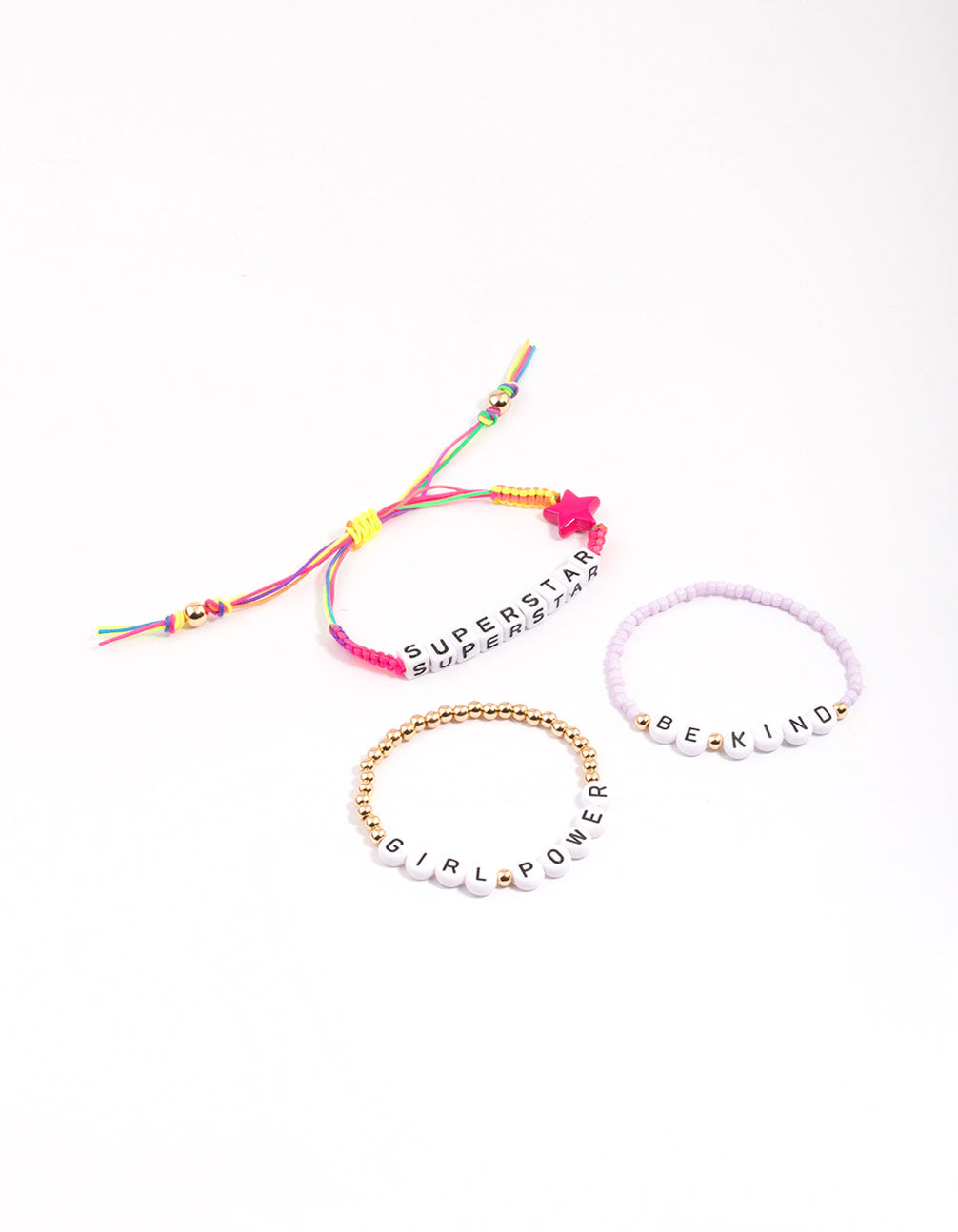 Gold Letter & Beaded Bracelet Pack