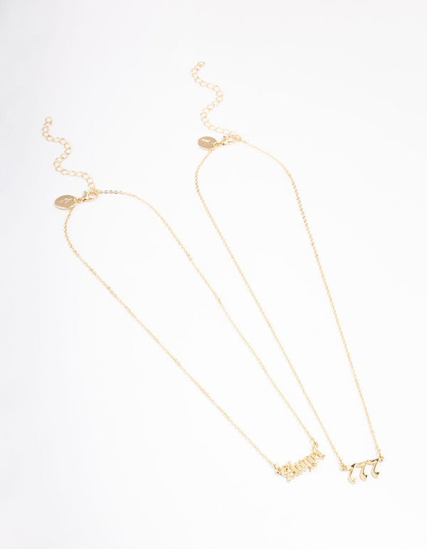 Gold Plated Angel Number '777' Layered Necklace