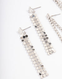 Silver Cupchain Chainmail Drop Earrings Pack - link has visual effect only
