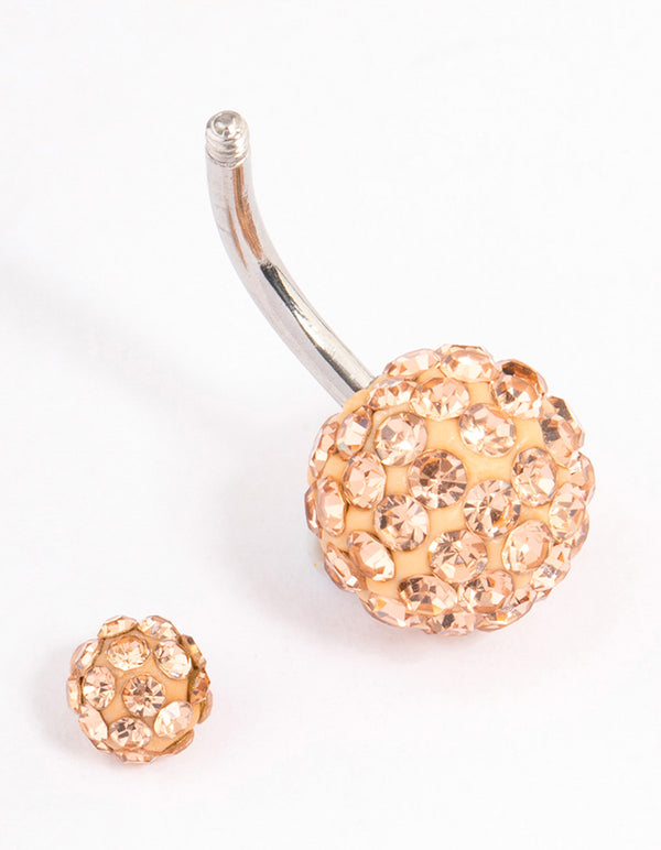 Surgical Steel Disco Ball Belly Ring