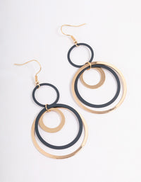 Blue Fine Multi Hoop Drop Earrings - link has visual effect only