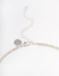 Silver Plated Diamante Double Layer Choker - link has visual effect only