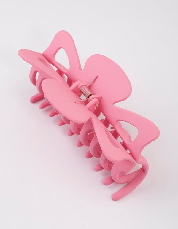 Pink Acrylic Triangular Cut Out Claw Clip