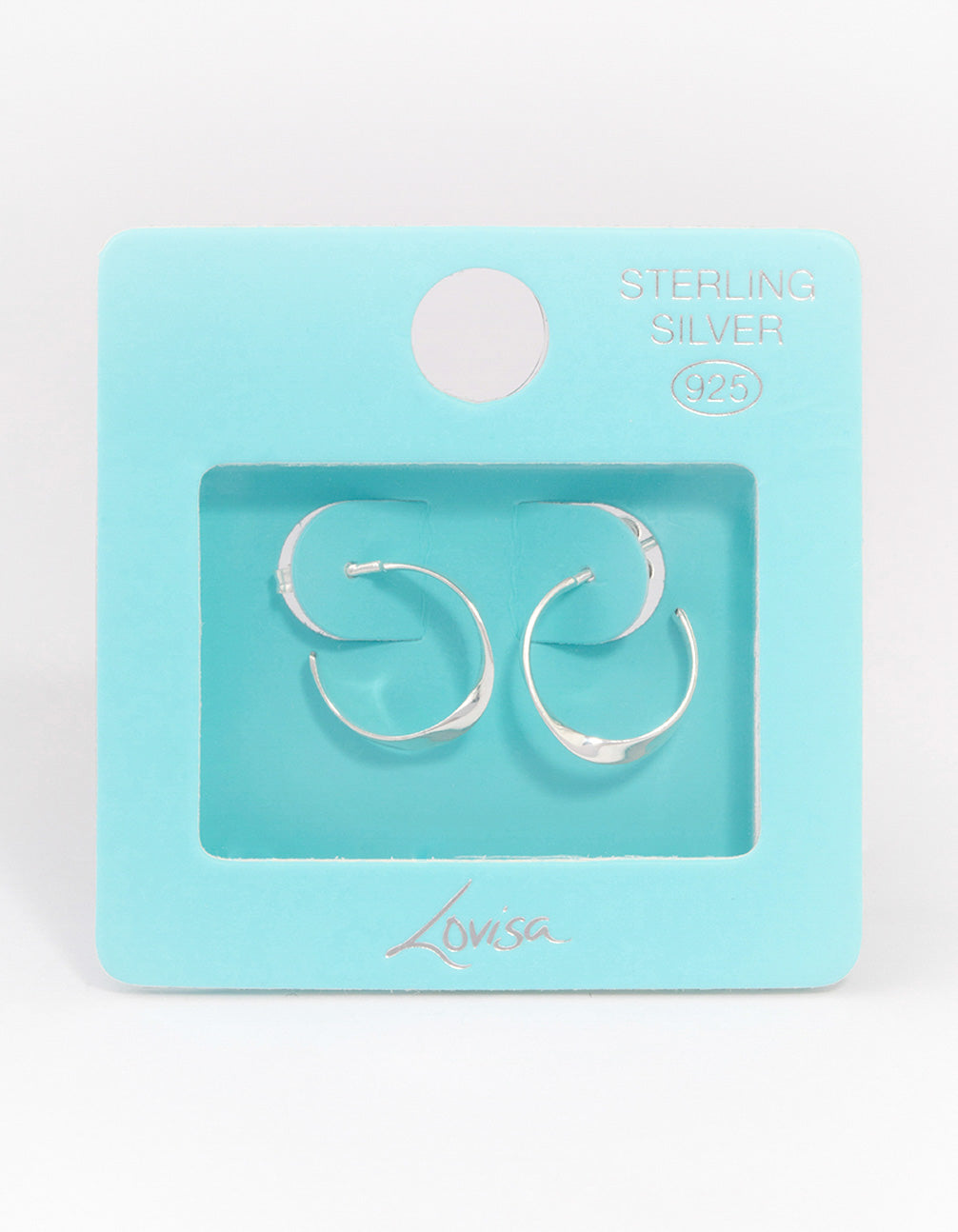 Sterling Silver Flat Twisted Hoop Earrings