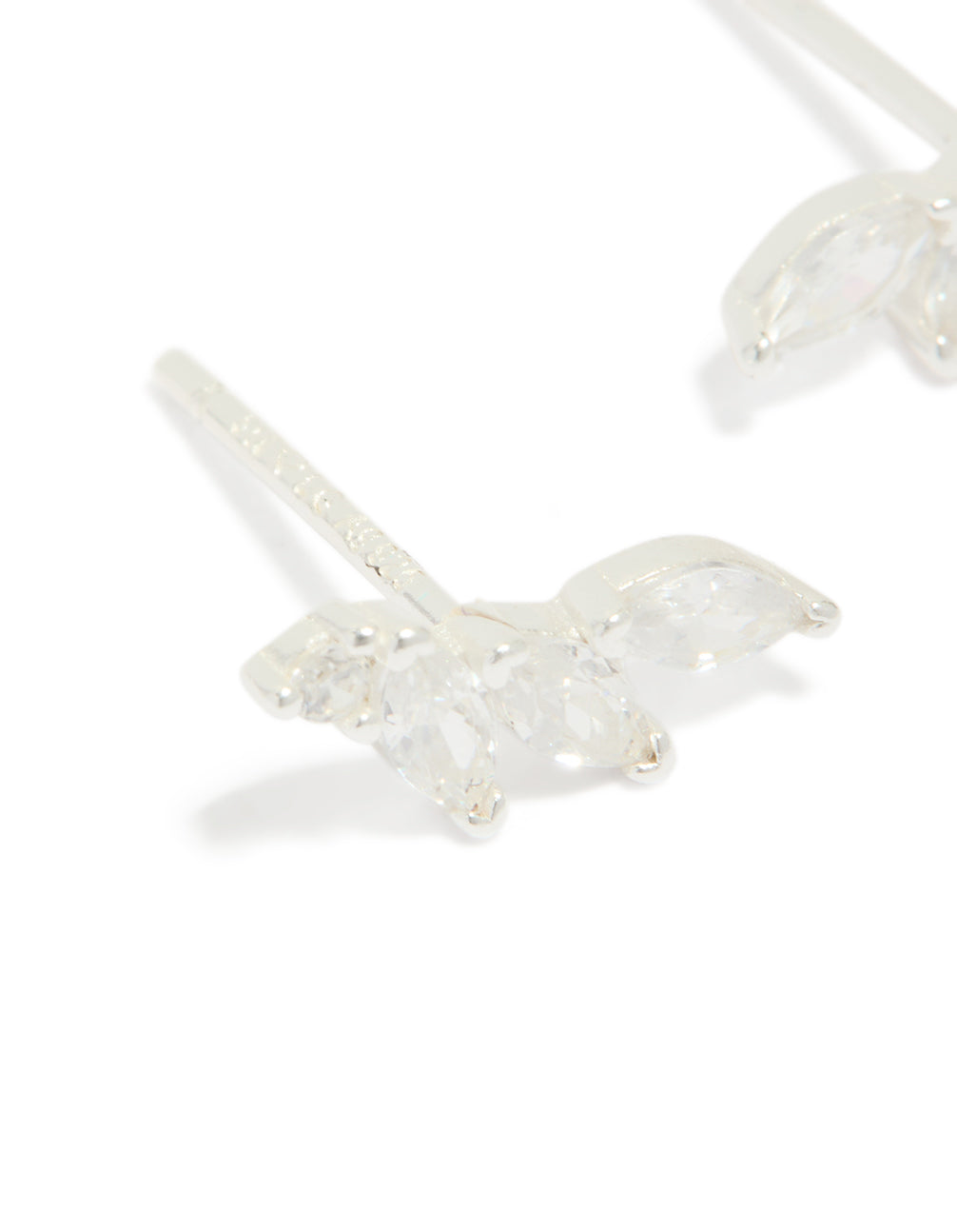 Sterling Silver Cubic Zirconia Climber Earrings