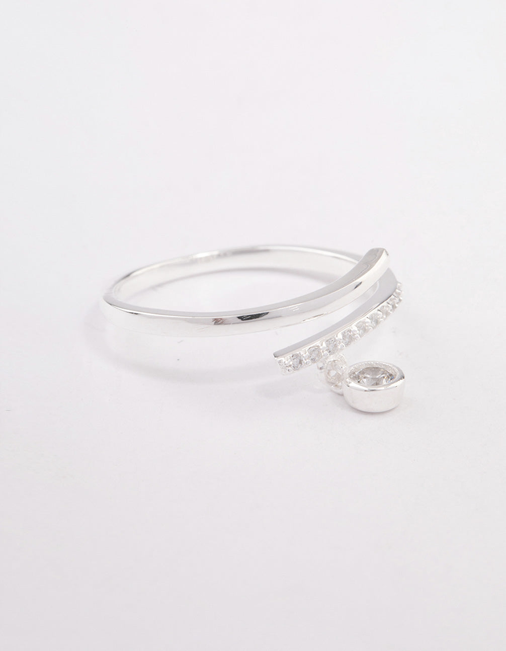 Sterling Silver Cubic Zirconia Charm Ring