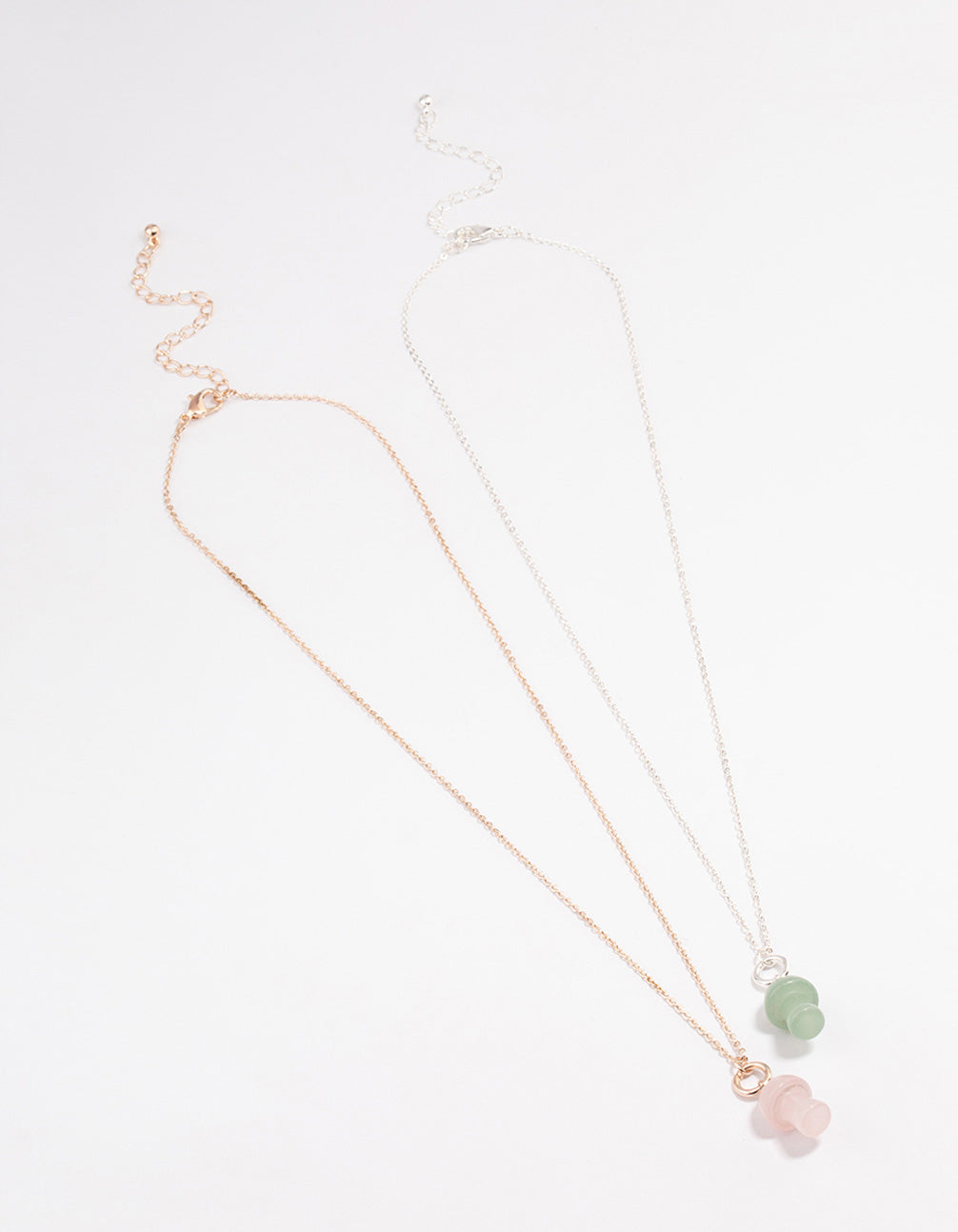 Mixed Metal Semi-Precious Mushroom Necklace Pack