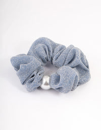 Blue Fabric Hair Scrunchie - link has visual effect only