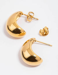 Waterproof Gold Plated Stainless Steel Small Bubble Hoop Earrings - link has visual effect only