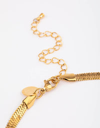 Gold Plated Stainless Steel Snake Chain Necklace - link has visual effect only