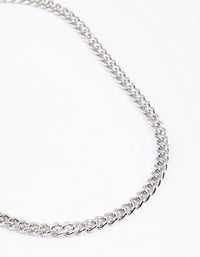 Silver Classic Curb Chain Necklace - link has visual effect only