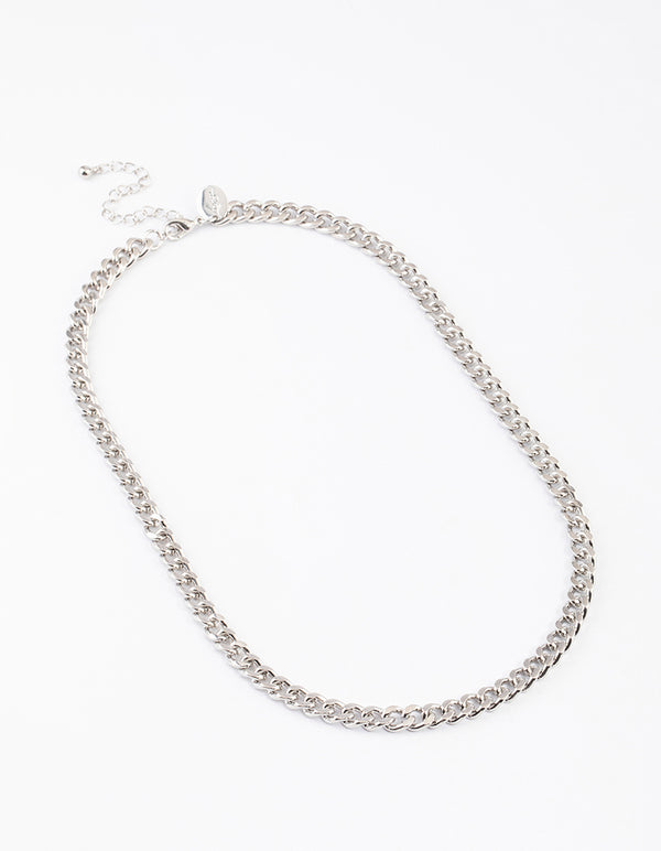 Silver Classic Curb Chain Necklace
