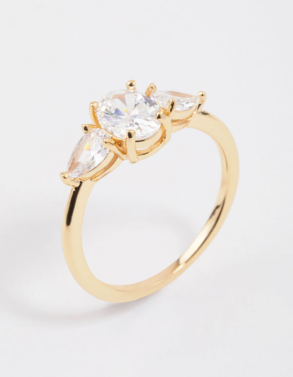 Gold Plated Oval Enchanting Ring