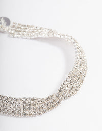Silver Cupchain Interlaced Tennis Bracelet - link has visual effect only